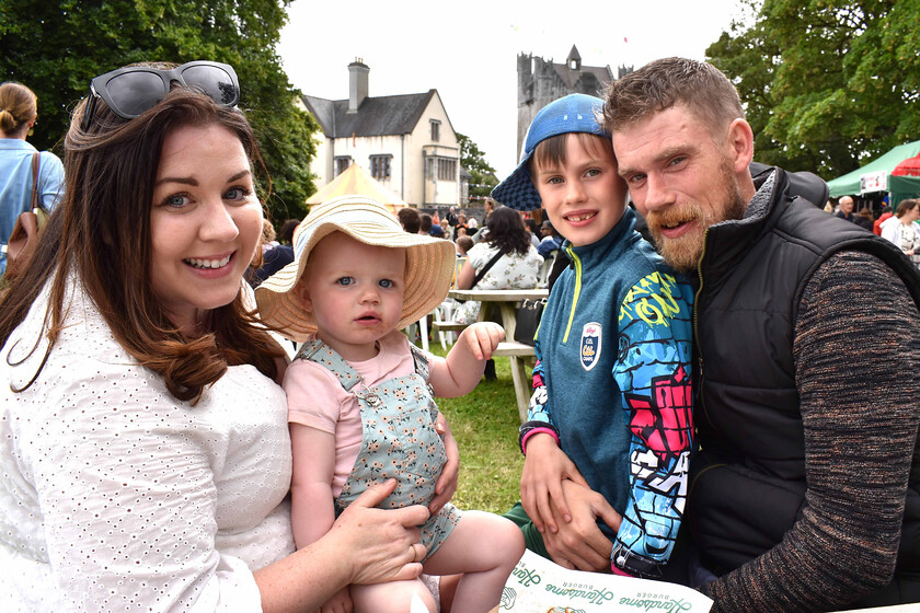 DSC 0323 
 Gill, Evie, Liam and Francis Keane, Corofin at the Claregalway Castle Garden Festival.